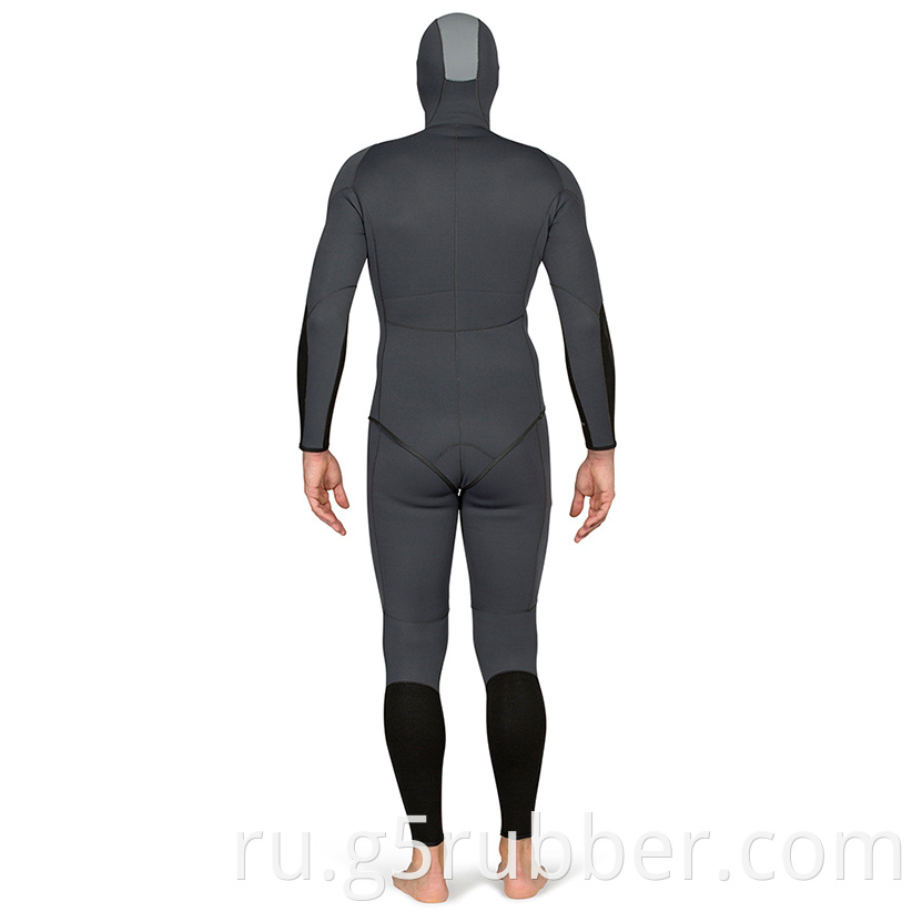 Mens Spearfishing Hunting Jacket 3mm Neoprene Grey